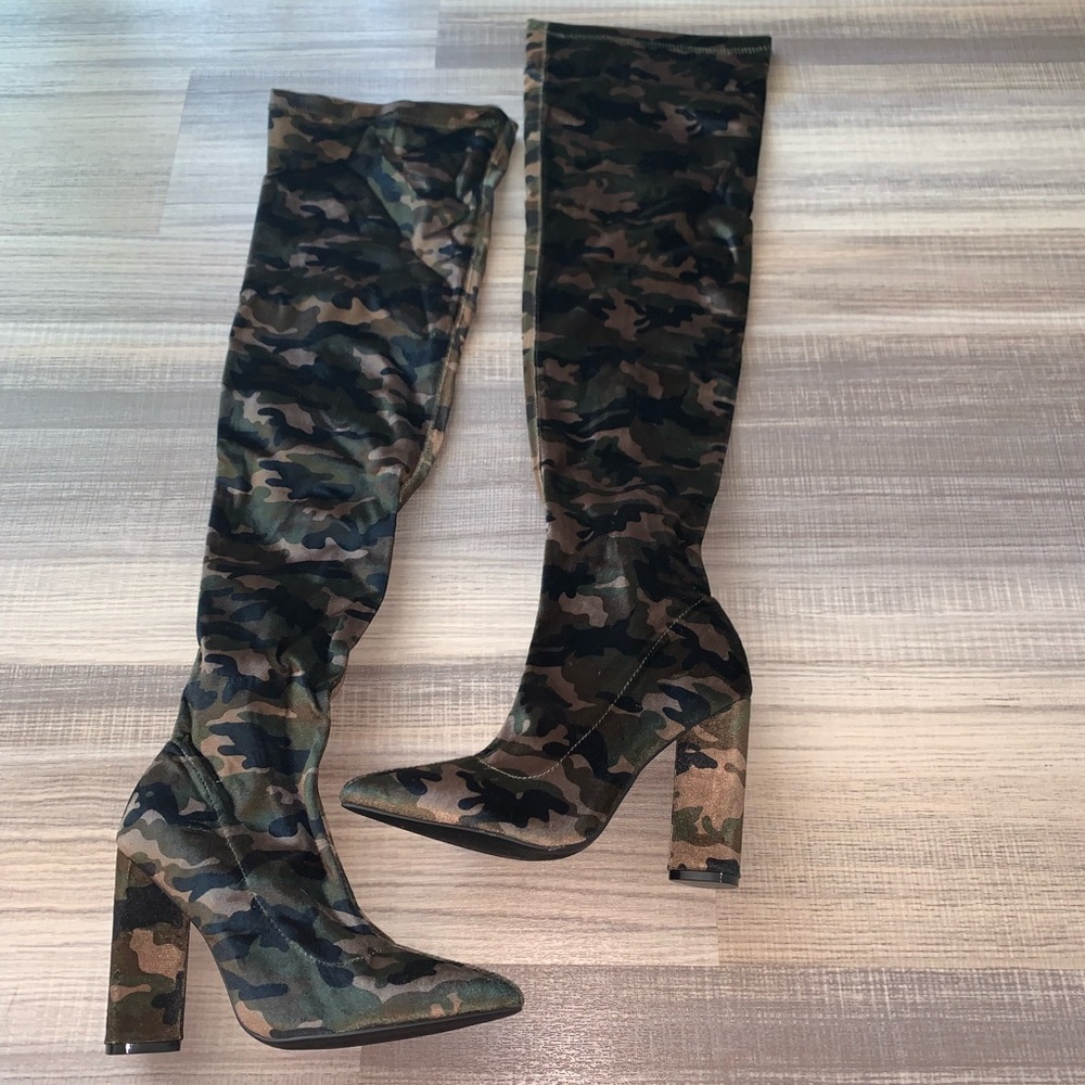 Brand new camo thigh highs